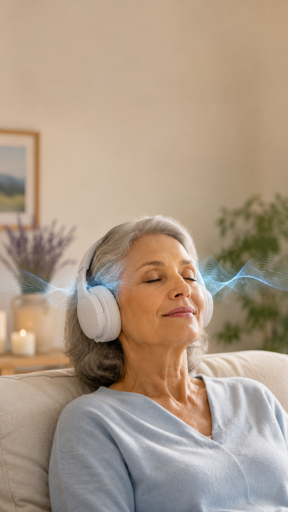 Listening to the Neuro Energizer audio program with headphones